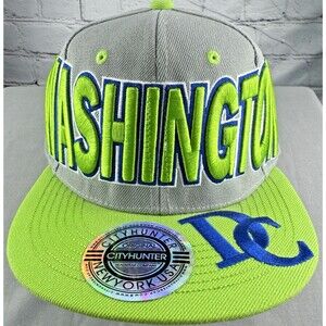New City Hunter Washington DC Acrylic Flat Bill Snapback Cap Hat